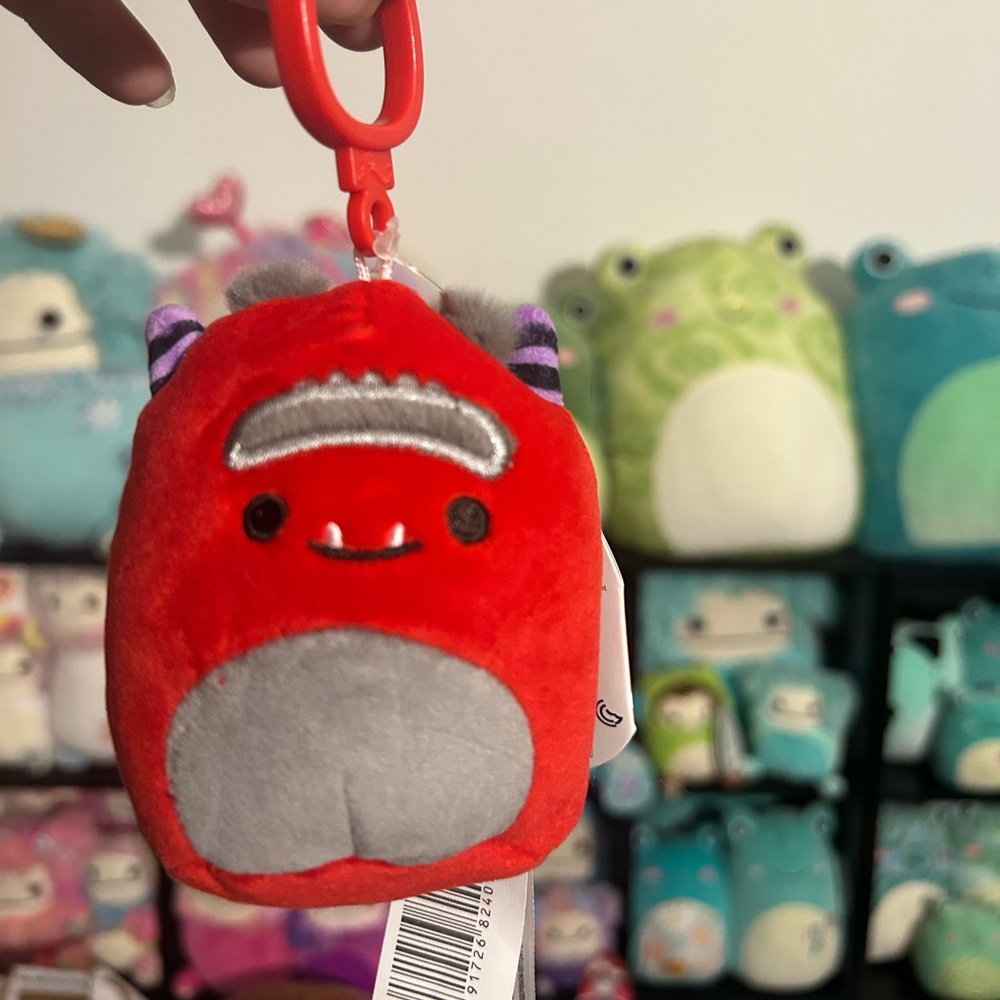 Brand new! Jeb the Monster Halloween Squishmallow Clip Keychain